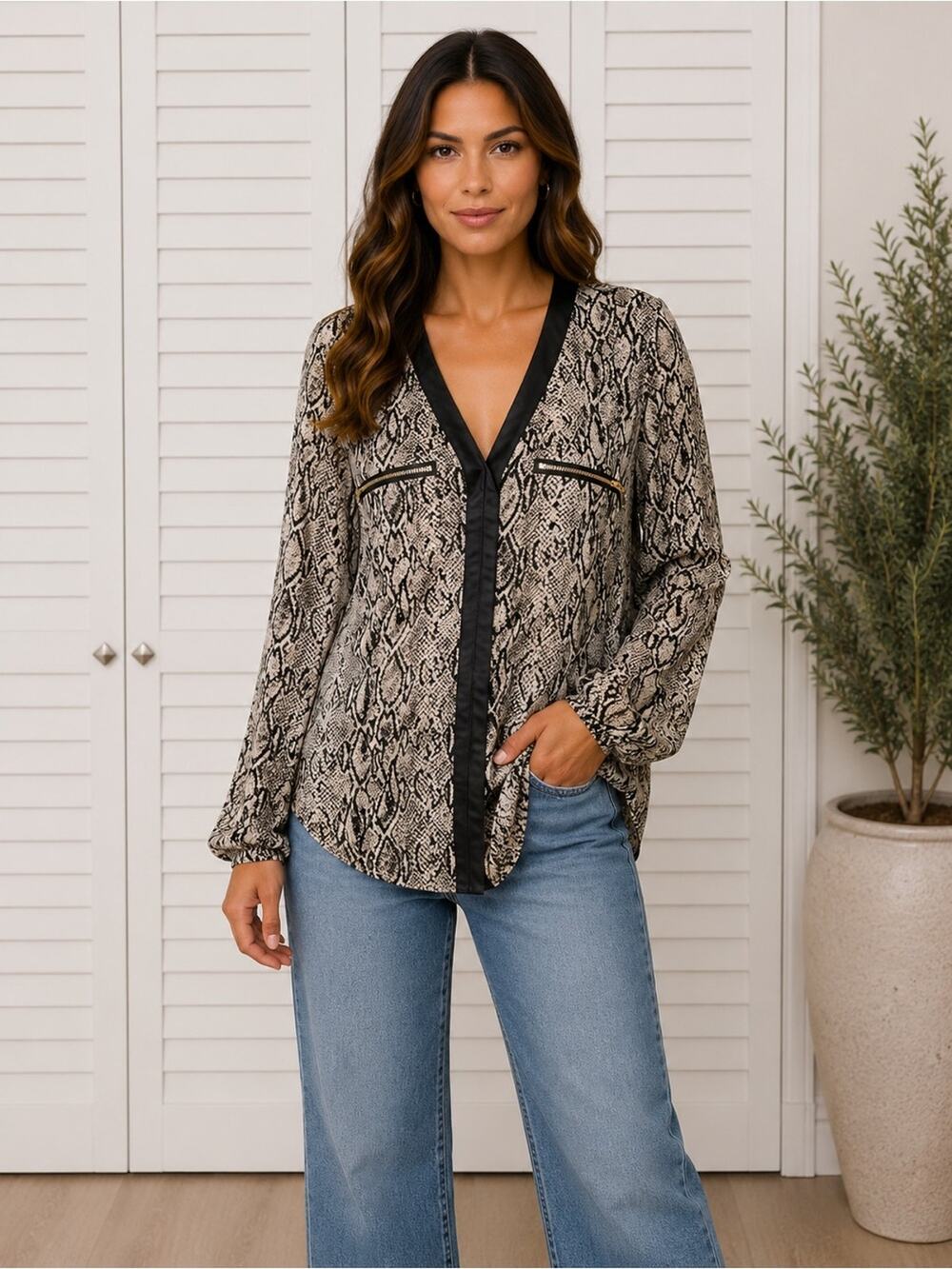 Timing long sleeve Blouse